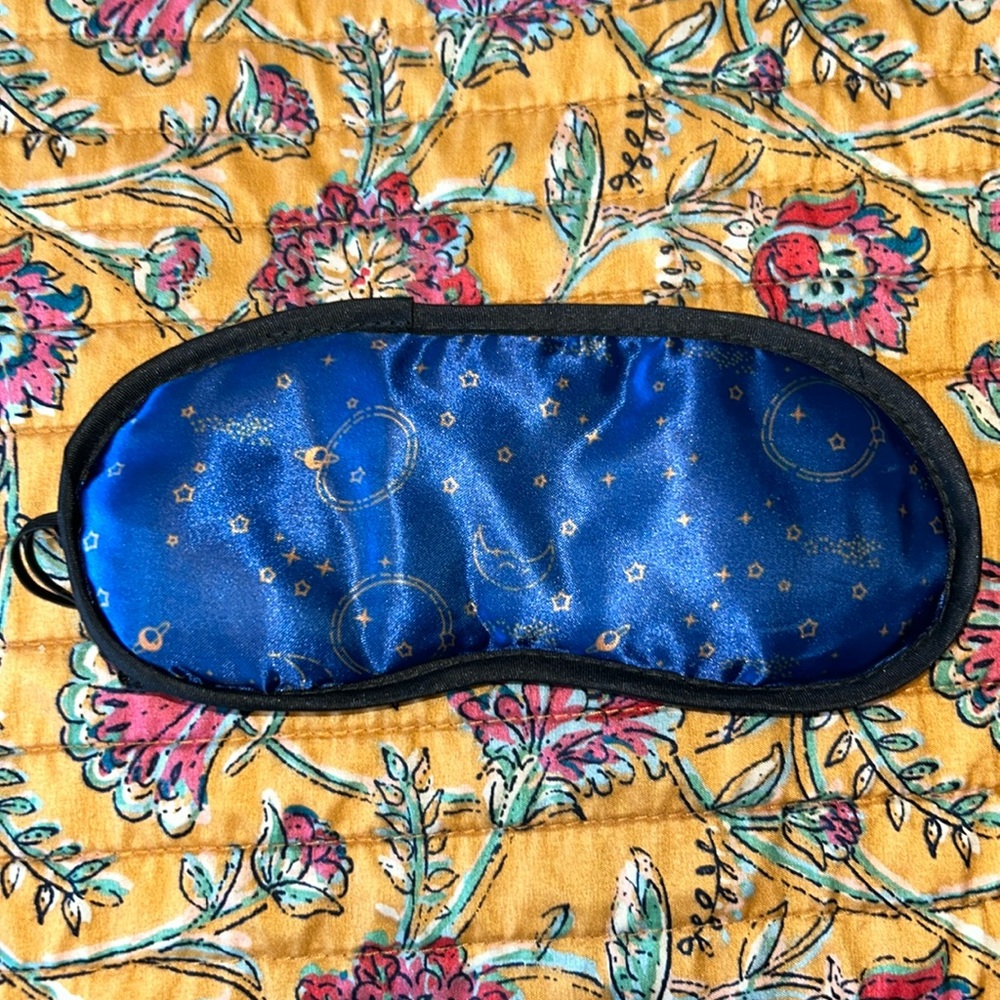 celestial print satin eye sleep mask